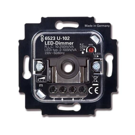 6512-0-0334 Busch-Jaeger 6523U-102 LED Drehdimmer2-100VA Druckfolgewechselsch. Produktbild