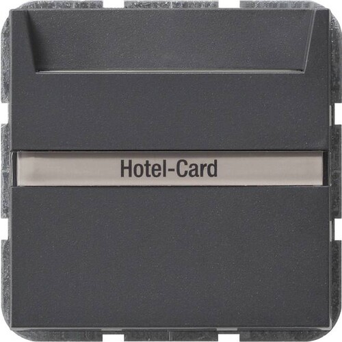 014028 GIRA Hotel Card Taster System 55 Anthrazit 10A 250VAC Produktbild Front View L