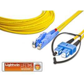 LDP-09 E2-SC 1.0 TRIOTRONIK Lightwin High Quality Durplex LWL Patchkabel Produktbild front M