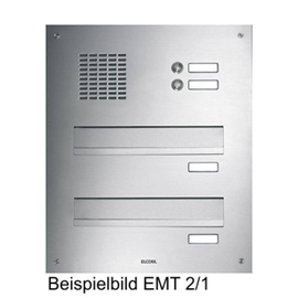 3242101 Elcom EMT-1/1 Briefkastenfront mit 2 tem Klingeltaster Edelstahl Matt Produktbild