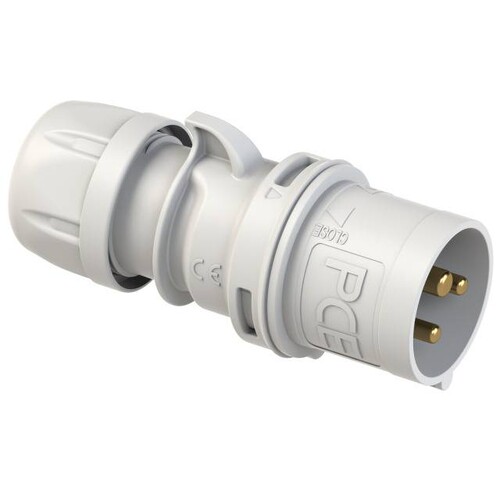 013-1 PC-ELECTRIC CEE-Stecker 3x16A 1H 110-130V weiss Produktbild Front View L