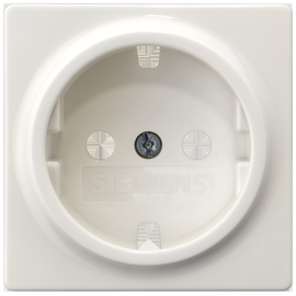 5UH1044 SIEMENS Steckdosenabdeckung ohne Einsatz Delta I-System titanweiss Produktbild front M