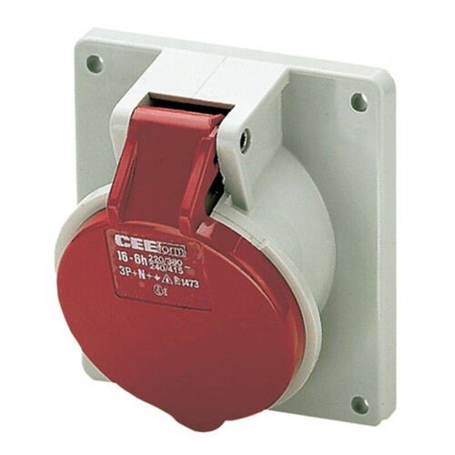 AM 3473 MENNEKES CEE Anbausteckdose TwinCONTACT 5-Pol. 16A 400V Produktbild Front View L