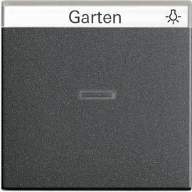 067028 Gira Wippe anthrazit mit Beschriftungsfeld und Kontrollfenster Produktbild