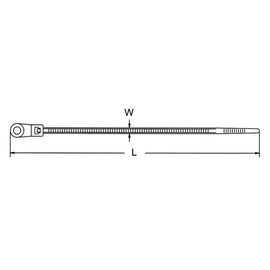 262826 HAUPA Kabelbinder 205x4,2mm mit Befestigungsöse natur Produktbild