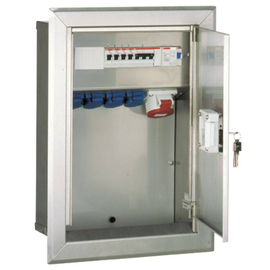 AM84373 MENNEKES Edelstahl Unterputz- Steckdosen-Kombi 1xCEE5/16,4xSSD gesiche Produktbild