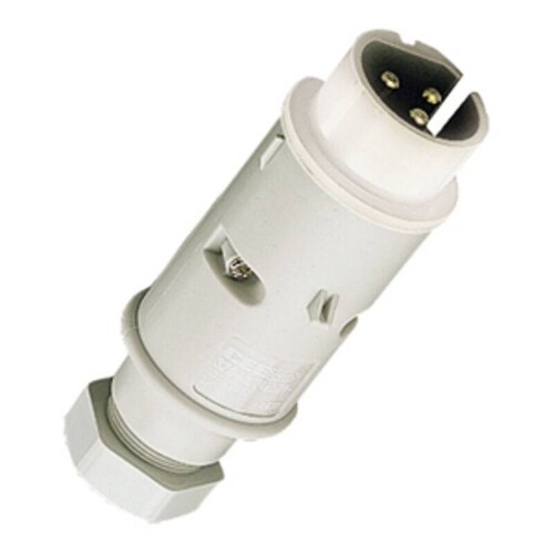 AM 661 Mennekes Stecker 2x16A 10h IP44 weiß Produktbild Front View L