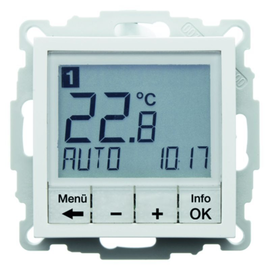 20441909 Berker Raumtemperaturregler digital zeitgesteuert S.1 polarweiß matt Produktbild front M