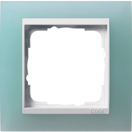 0211395 GIRA Abdeckrahmen 1fach für rein weiß Event Opak Mint Produktbild
