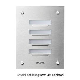 520.228.0 Elcom KVM-2/1 UP-Klingelplatte 2 Tasten Edelstahl Gebürstet Matt Produktbild