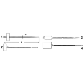 262844 Haupa Kabelbinder 110x2,5 mit Beschriftungsfeld (25x8mm) Produktbild