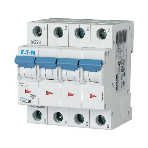 242613 EATON PLSM-C20/4-MW Leistungs- Schutzschalter 20A 4pol. Produktbild Front View L