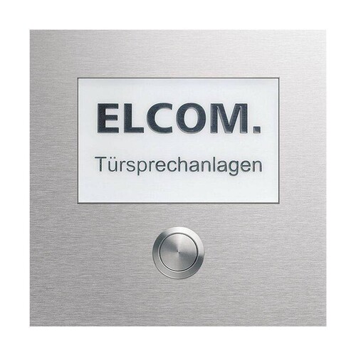 581.012.5 Elcom CZM-210 1 Taster, Schild Beleuchtet Produktbild Front View L