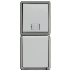 5TD4811 SIEMENS AP-FR Taster/Schukosteck dosen-Kombination DELTA Fläche IP44 gr. Produktbild front M