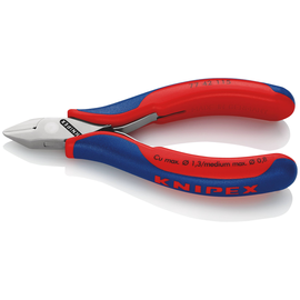 7742115 Knipex Elektronik Seitenschneide 115mm spiegelpoliert Produktbild