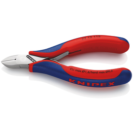 7712115 Knipex Elektronik Seitenschneide 115mm spiegelpoliert Produktbild