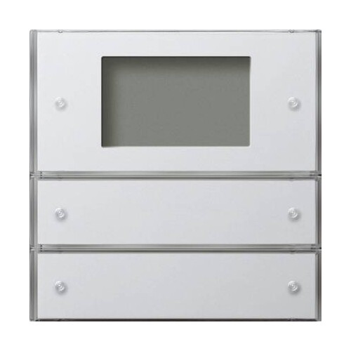 2042112 Gira KNX Tastsensor 3 Plus 2Fach Flächenschalter Reinweiß glänzend Produktbild Front View L