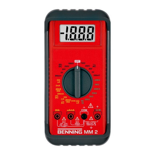 B044028 BENNING Digital Multimeter MM2 7 50/1000V, 20/20A, 20MOhm Produktbild