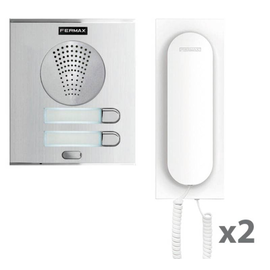 F4882 Fermax City KIT 2Familienhaus-Set Tüstat. UP silber/chrom Telef.3393 Produktbild front M