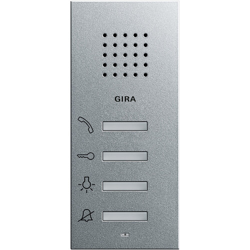 125026 Gira Wohnungsstation AP Farbe Alu Produktbild Front View L