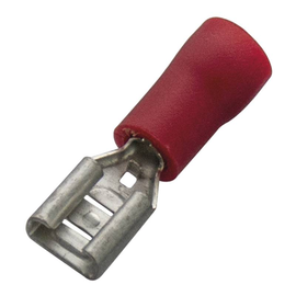 260386 HAUPA Flachsteckhülse Rot Isoliert 0.25-1.5mm2 / 4.8x0.8 PVC Produktbild