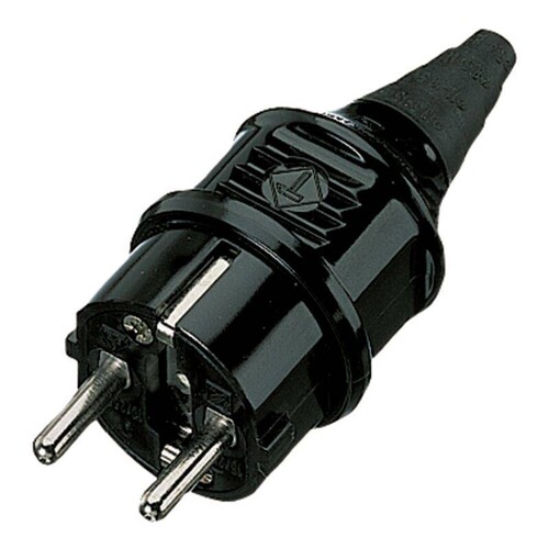 AM10754 MENNEKES Schukostecker 16A schwarz Produktbild Front View L