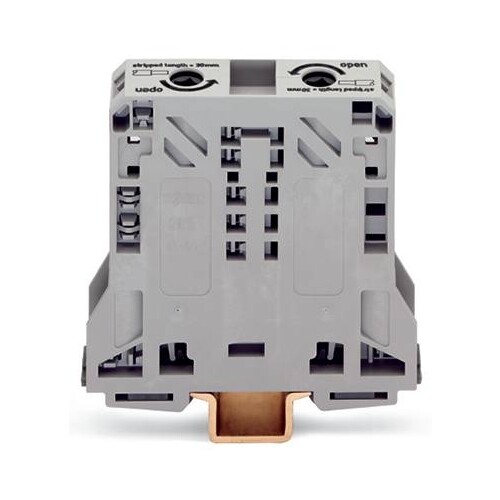 285-150 WAGO 2L-Duchgangsklemme 50mm² grau Produktbild Front View L