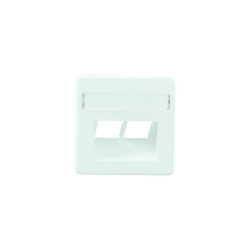 N135 100 53 Rutenbeck Zentralstück zu RJ 45 2x8pol. 50x50, polarweiß Produktbild Front View L