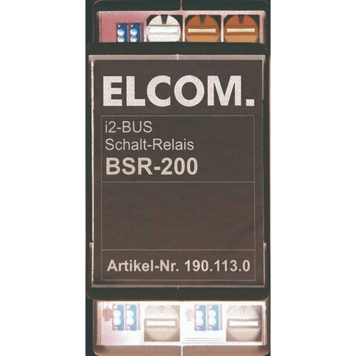 190.113.0 ELCOM BSR-200 i2-BUS Schaltrelais 2pot.freie Kontakte Produktbild Front View L