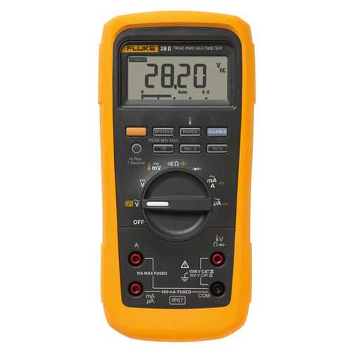 FLUKE-28II FLUKE INDUSTRIE-MULTIMETER TRMS IP67 Produktbild Front View L