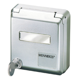 AM4326 MENNEKES Cepex-Leergehäuse silber zur Aufnahme von RJ45-Steckdosen Produktbild front M