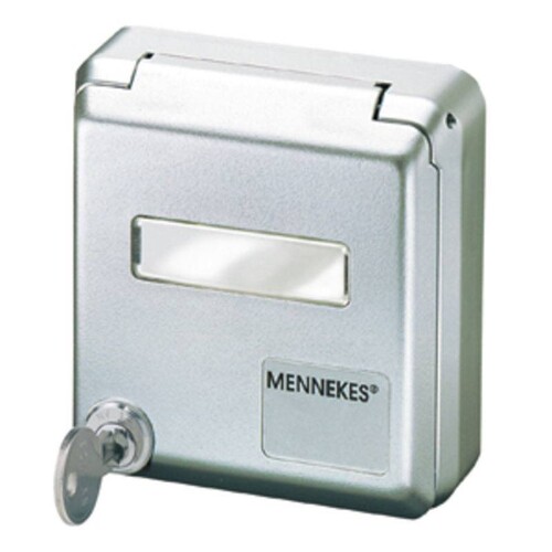 AM4326 MENNEKES Cepex-Leergehäuse silber zur Aufnahme von RJ45-Steckdosen Produktbild Front View L