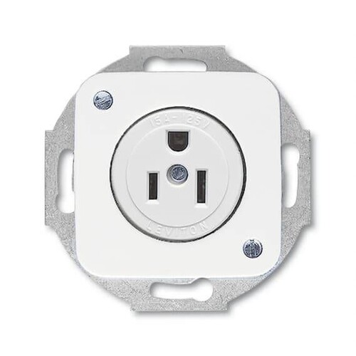 3015 EUC-214 BUSCH-JAEGER Steckdose 2P+E US-Amerikanischer Standard Produktbild Front View L