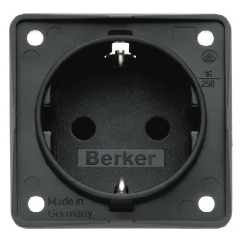 0947792505 BERKER INTEGRO SSD mit erhöht en Berührungsschutz anthrazit Produktbild Front View L