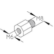 079675 Puk RGW 8/6 Schraube M6 M8 Gewinde Produktbild