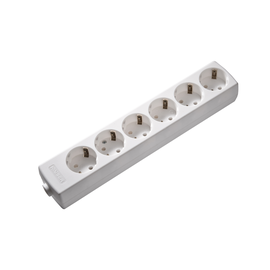 Z1086W Kaiser Tischverteiler 6-fach o.k. weiss 45 Grad Produktbild front M