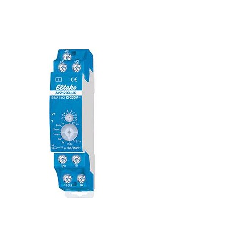 AVZ12DX-UC Eltako Analog Zeitrelais AV Ansprechverzögernd 1W potenzialfrei Produktbild Front View L