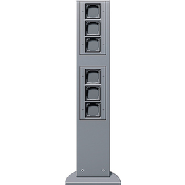 135126 GIRA 769mm 6xLeereinheit Energie- Säule Farbe Alu Produktbild front M