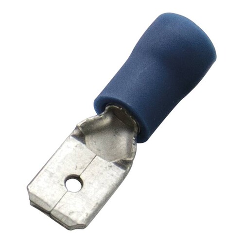 260520 HAUPA Flachstecker Blau Isoliert 1.5-2.5mm2 / 4.8x0.8 PVC Produktbild Front View L
