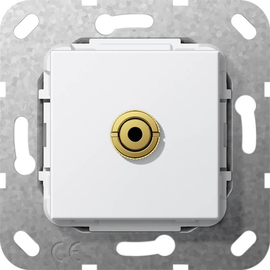 564903 GIRA Einsatz Miniklinke 3,5mm Kabelpeitsche System 55 reinw. glänzend Produktbild