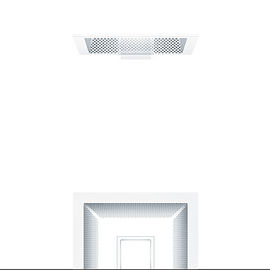 60800696 Zumtobel PANOS INF FLUX Q140 L KLAR Dekoglas Produktbild front M