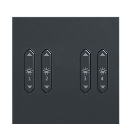 22161886 Zumtobel LM-RCB4 Li LM Wipptaster 4fach Licht anthrazit Produktbild front M