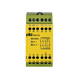 774319 Pilz PNOZ X3 Not-Aus Relais 240VAC 24VDC 3n/o 1n/c 1so Produktbild