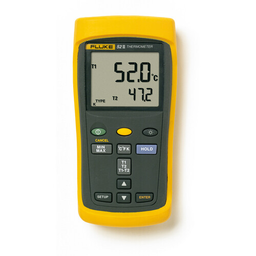 1281139 FLUKE THERMOMETER FLUKE 52 II T1,T2 Differenzbetrieb Produktbild