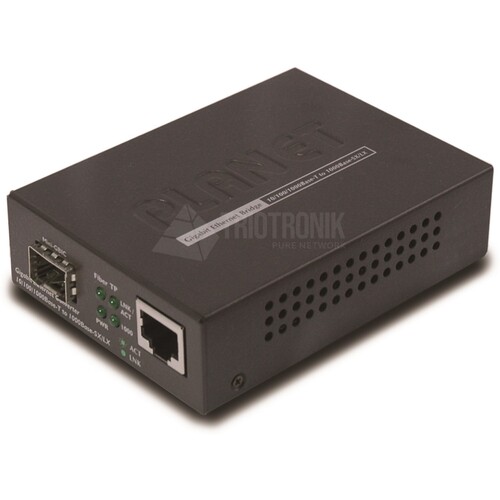 GT-805A Planet LWL-Converter 10/100/1000 MB Multimode/Singlemode Produktbild Front View L