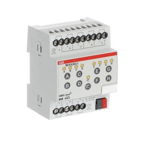 BE/S 8.20.2.1 ABB KNX Binäreingang 8-Fach Kontaktabfrage REG Produktbild