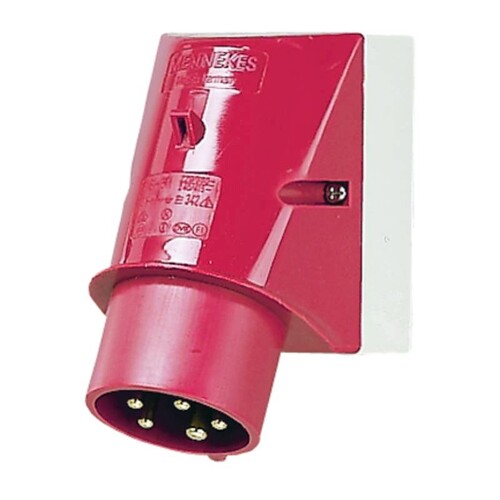 342 Mennekes MENNEKES CEE-Wandgerätestecker 16A 5p 400V 6h IP4 Produktbild Front View L