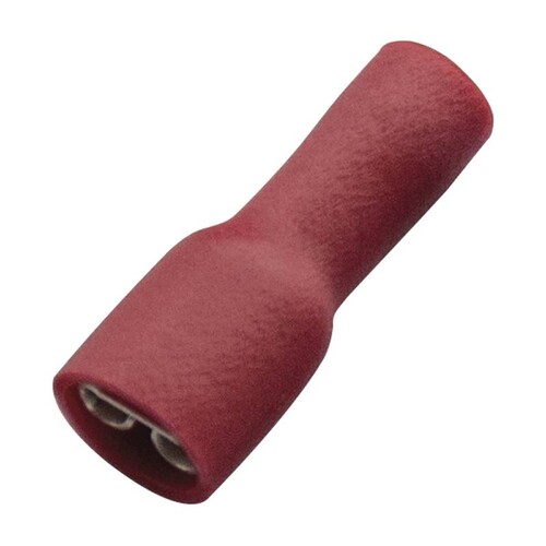 263414 HAUPA Flachsteckhülsen rot 0,5-1,0mm² 6,3x0,8 Nylon vollisoliert Produktbild Front View L