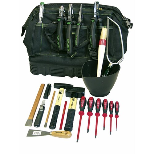 220500 HAUPA Werkzeugtasche Tool bag 22-teilig (320x190x280mm) Produktbild Front View L