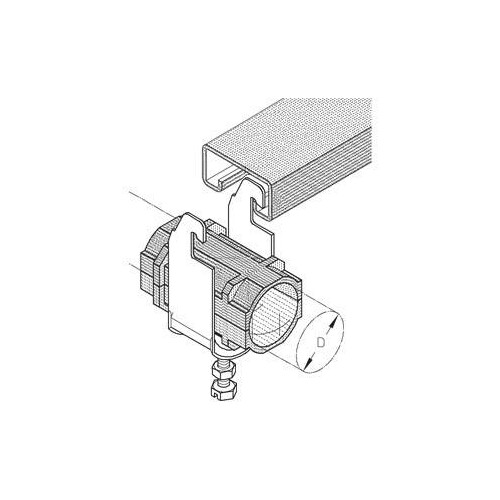 079523 Dietzel K20 AC-HW Hochfrequenzkabelschelle mit Kabelwanne Produktbild Front View L